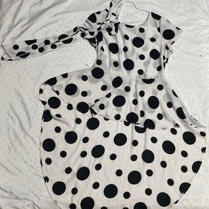 High low dress shirt with waist tie